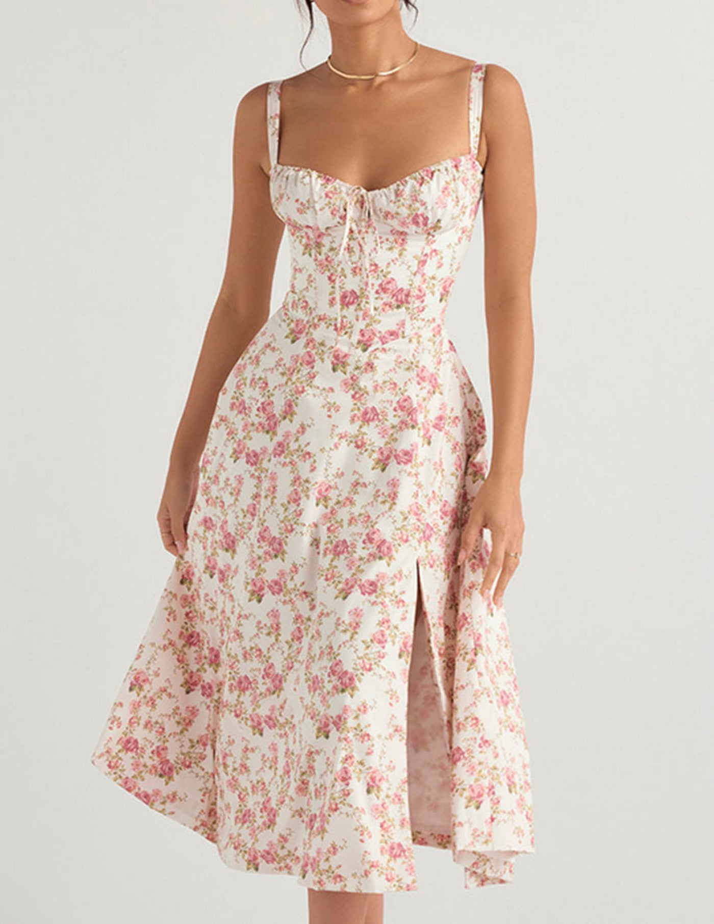 Flora™ - Taillenformendes Blumen-Sonnenkleid
