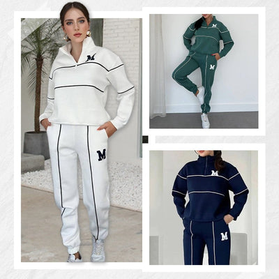 Jade - Leinen Casual Hoodie Set 2-teilig