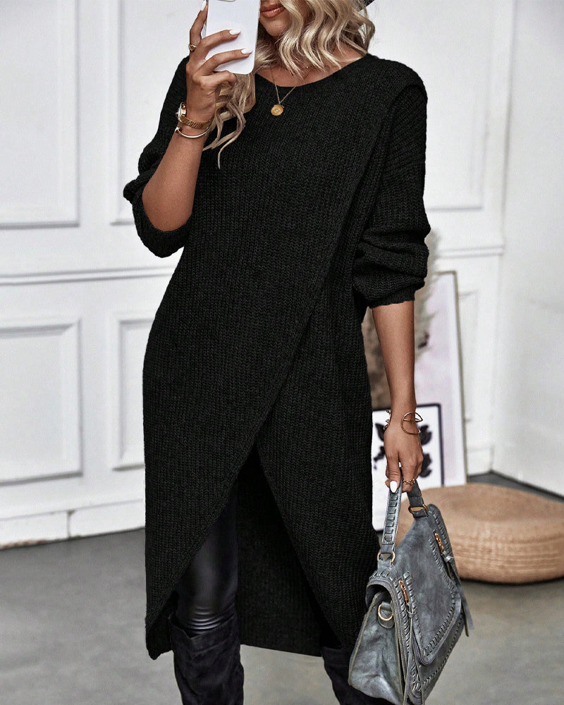 LINDSEY - ASYMMETRISCHER STRICKPULLOVER