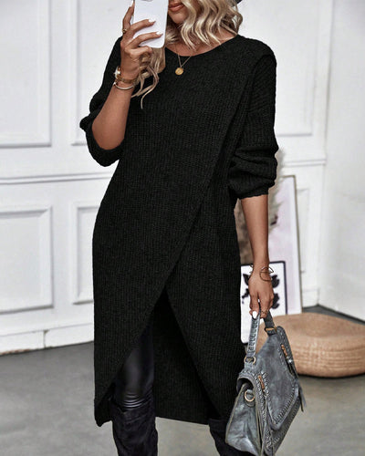 LINDSEY - ASYMMETRISCHER STRICKPULLOVER
