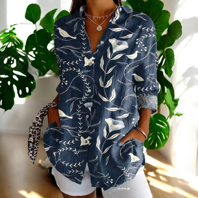 Talia™ - Vintage-Bluse mit Blumendruck