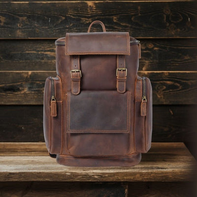 Leder-Laptop-Rucksack | KALMAR