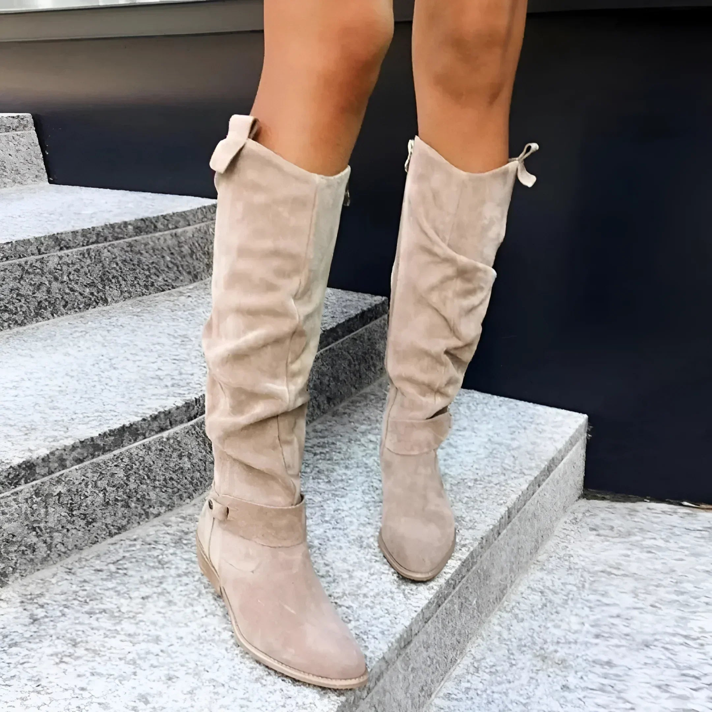 Marlene™ - Kniehohe Stiefel aus Wildleder