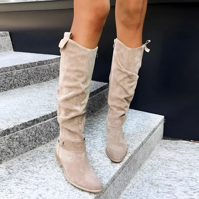 Marlene™ - Kniehohe Stiefel aus Wildleder