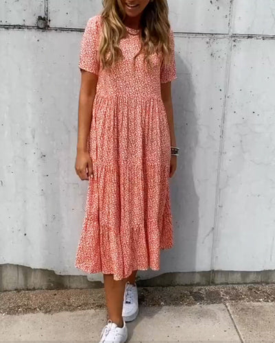 Alina - Kurzarmkleid mit Blumenmuster