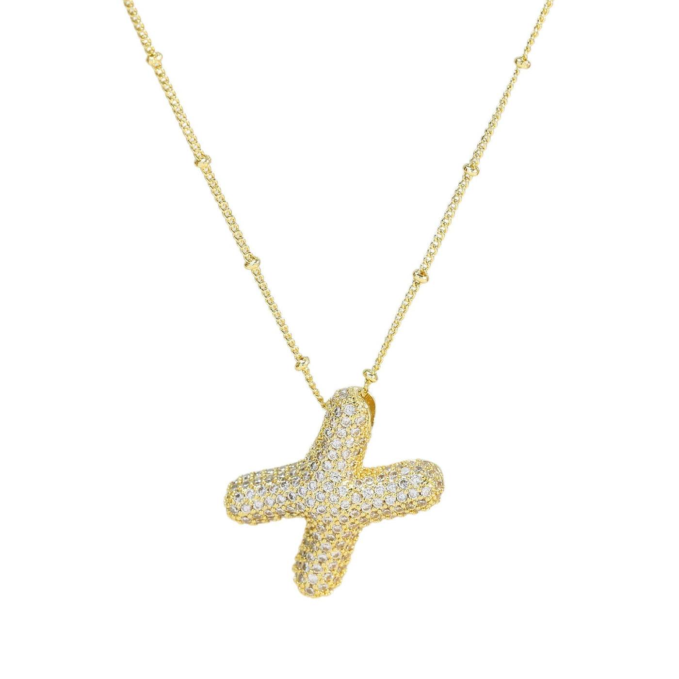 Karoline™ - Diamond Bubble Letter Halskette