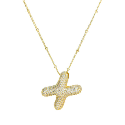 Karoline™ - Diamond Bubble Letter Halskette