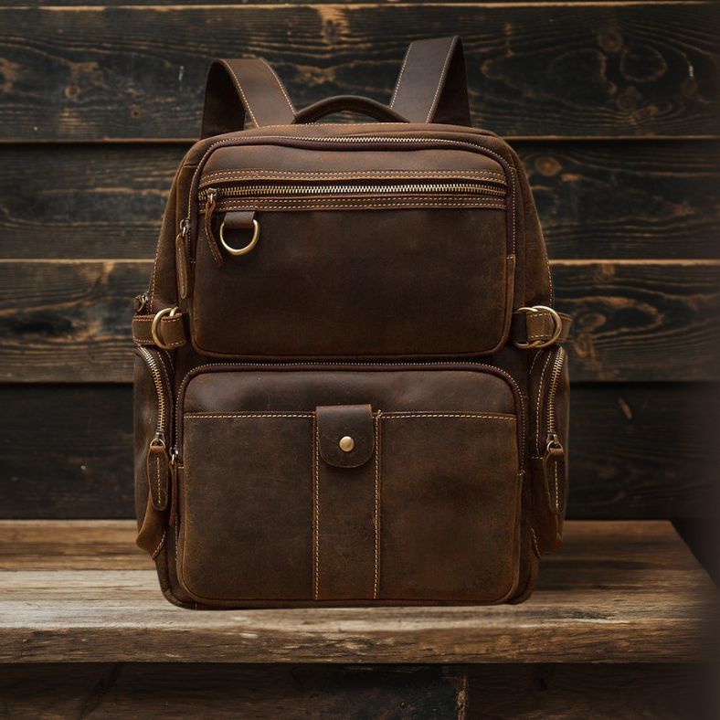 Brauner Lederrucksack | BASEL