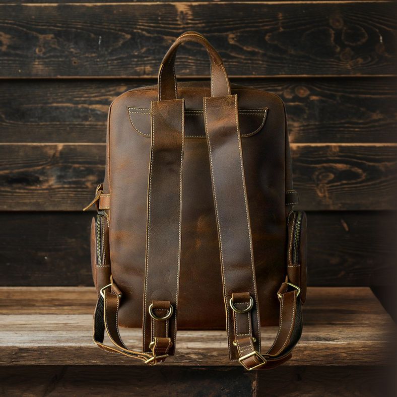 Brauner Lederrucksack | BASEL