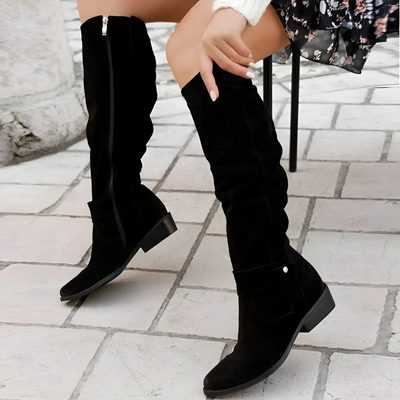 Marlene™ - Kniehohe Stiefel aus Wildleder