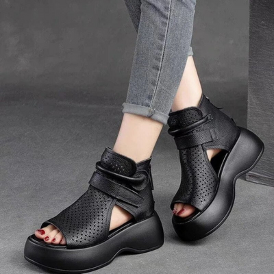 Federica - Zeitlose orthopädische Sandalen aus Leder