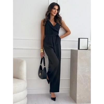 Julietta™ - Eleganter Wickel-Jumpsuit mit geknotetem Gürtel