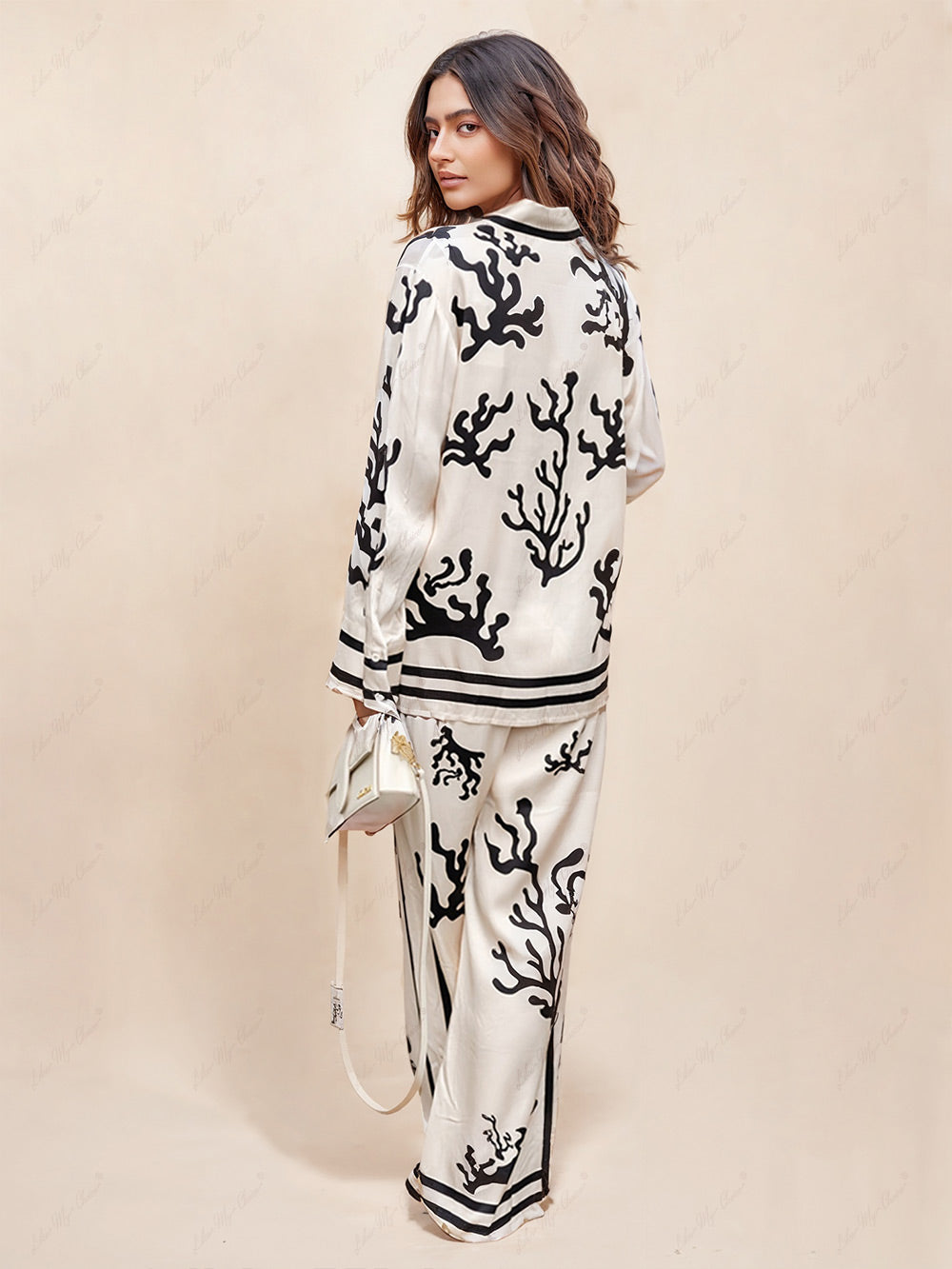 Mila™ - Hosen mit weitem Bein und Silhouetten-Print