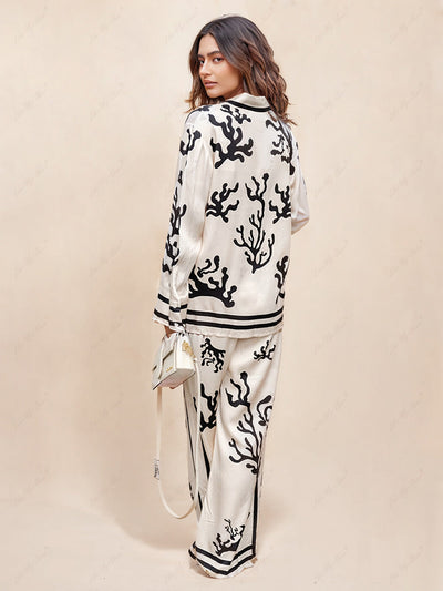 Mila™ - Hosen mit weitem Bein und Silhouetten-Print