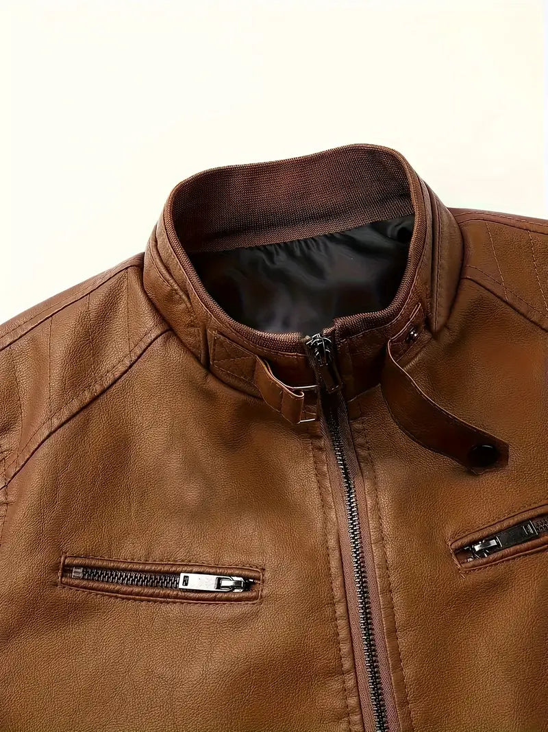Rex™ - Braun Lederjacke