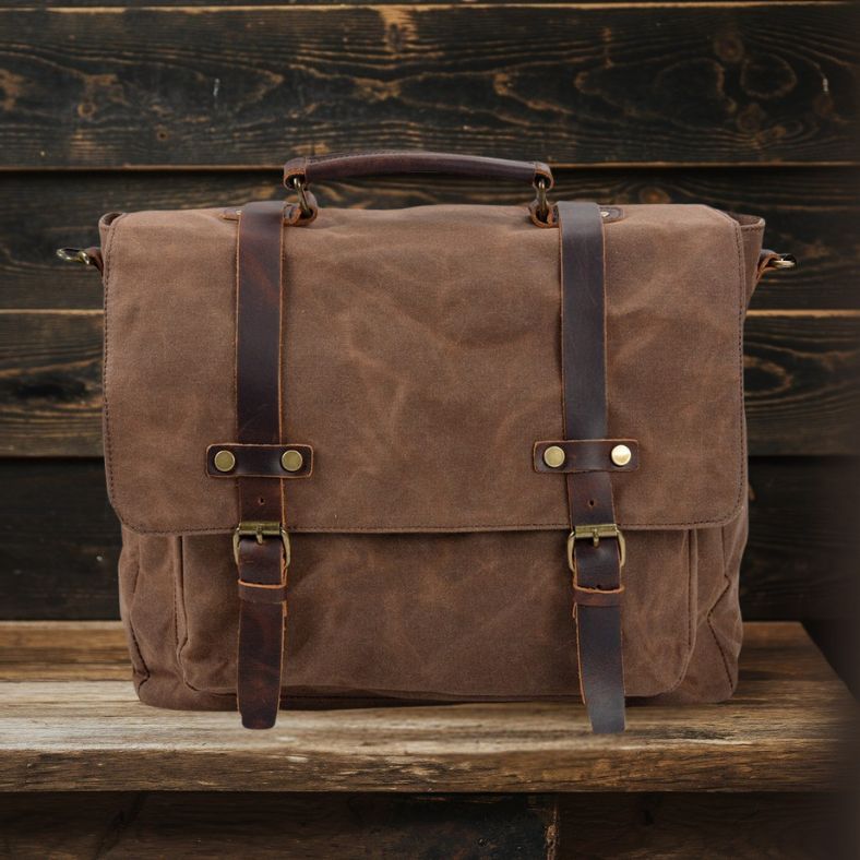 Messenger Bag aus Segeltuch und Leder | BRUGES