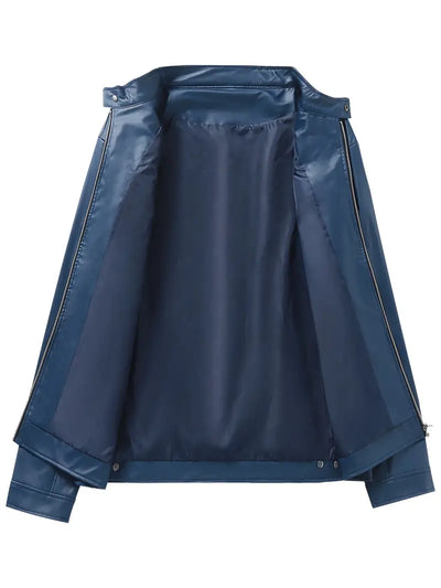 Zane™ - Blau Lederjacke