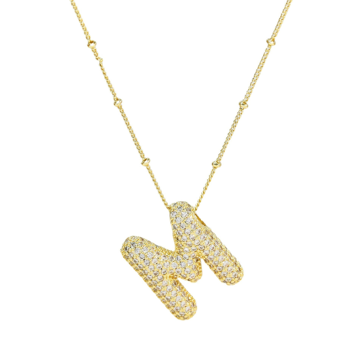 Karoline™ - Diamond Bubble Letter Halskette