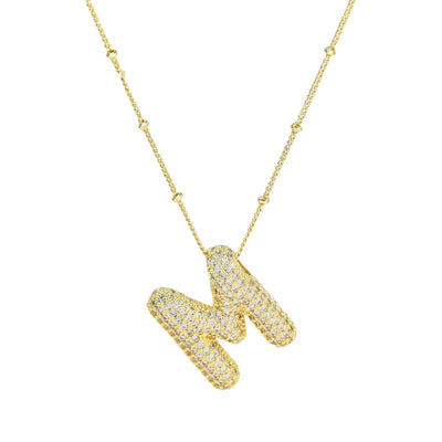 Karoline™ - Diamond Bubble Letter Halskette