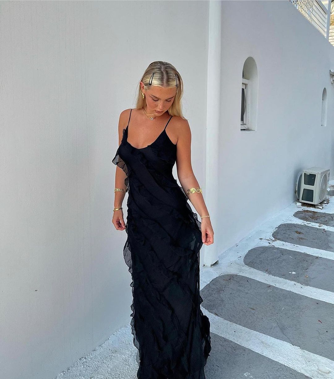 Aliza™ - Maxikleid mit Rüschen