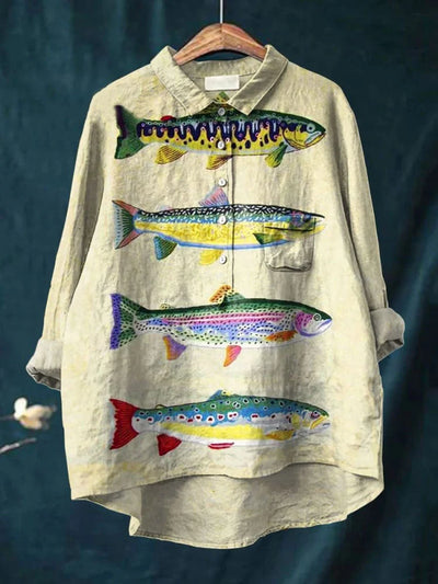 Darcy™ - Fisch-Kunst-Shirt