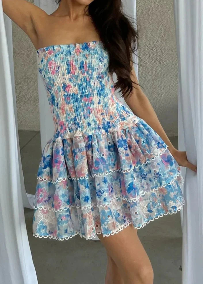 Malia™ - Trägerloses geblümtes Kleid