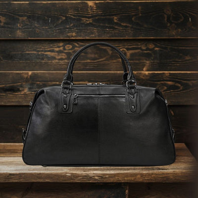 Schwarze Leder-Handtasche | AALBORG