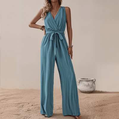 Solène™ - Leichter Sommer-Jumpsuit mit Bindegürtel