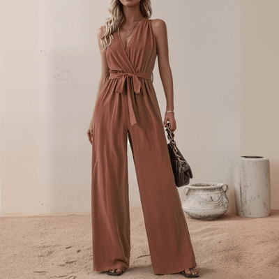 Solène™ - Leichter Sommer-Jumpsuit mit Bindegürtel