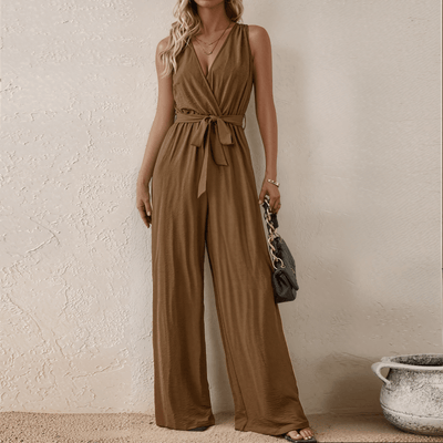 Solène™ - Leichter Sommer-Jumpsuit mit Bindegürtel