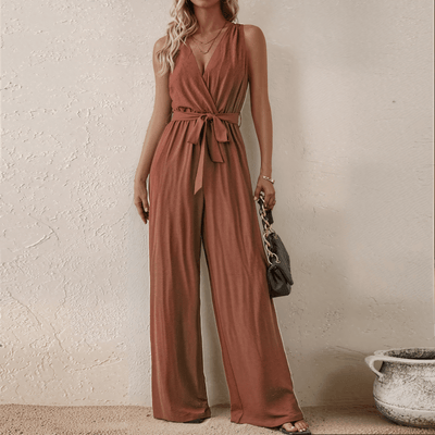 Solène™ - Leichter Sommer-Jumpsuit mit Bindegürtel