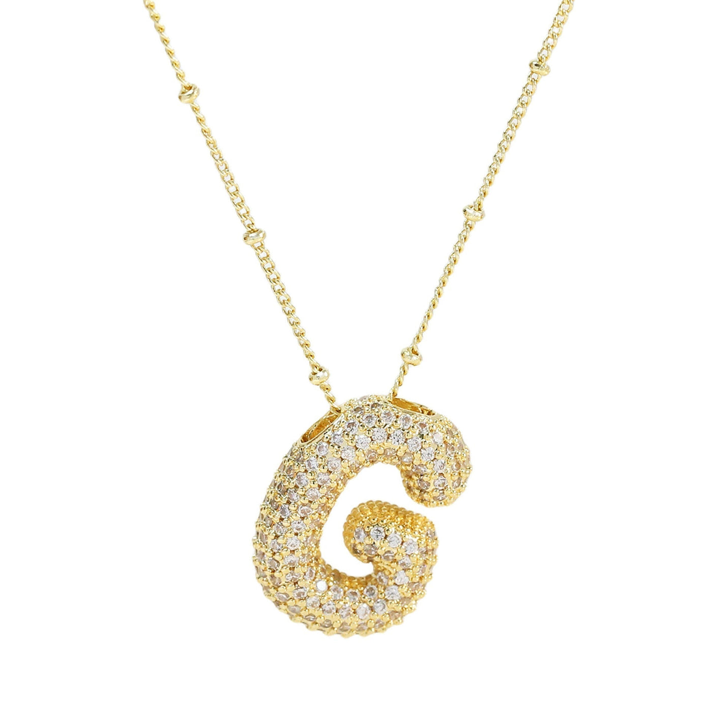 Karoline™ - Diamond Bubble Letter Halskette