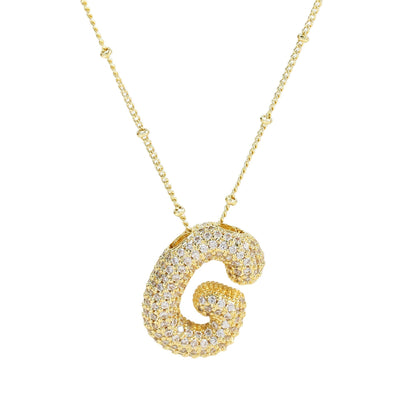 Karoline™ - Diamond Bubble Letter Halskette