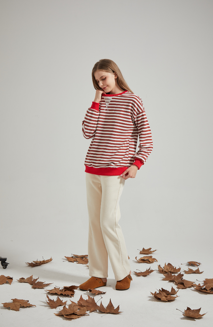 ANNELIE™ | GESTREIFTER STRICKPULLOVER