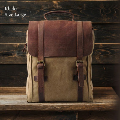 Harlan | Fashion Canvas Leder Schulranzen