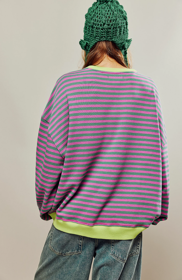 ANNELIE™ | GESTREIFTER STRICKPULLOVER