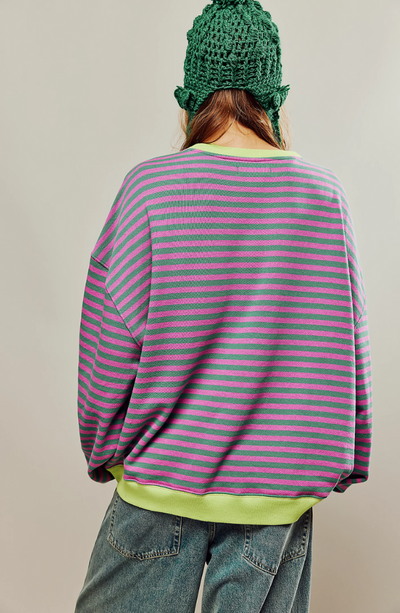 ANNELIE™ | GESTREIFTER STRICKPULLOVER