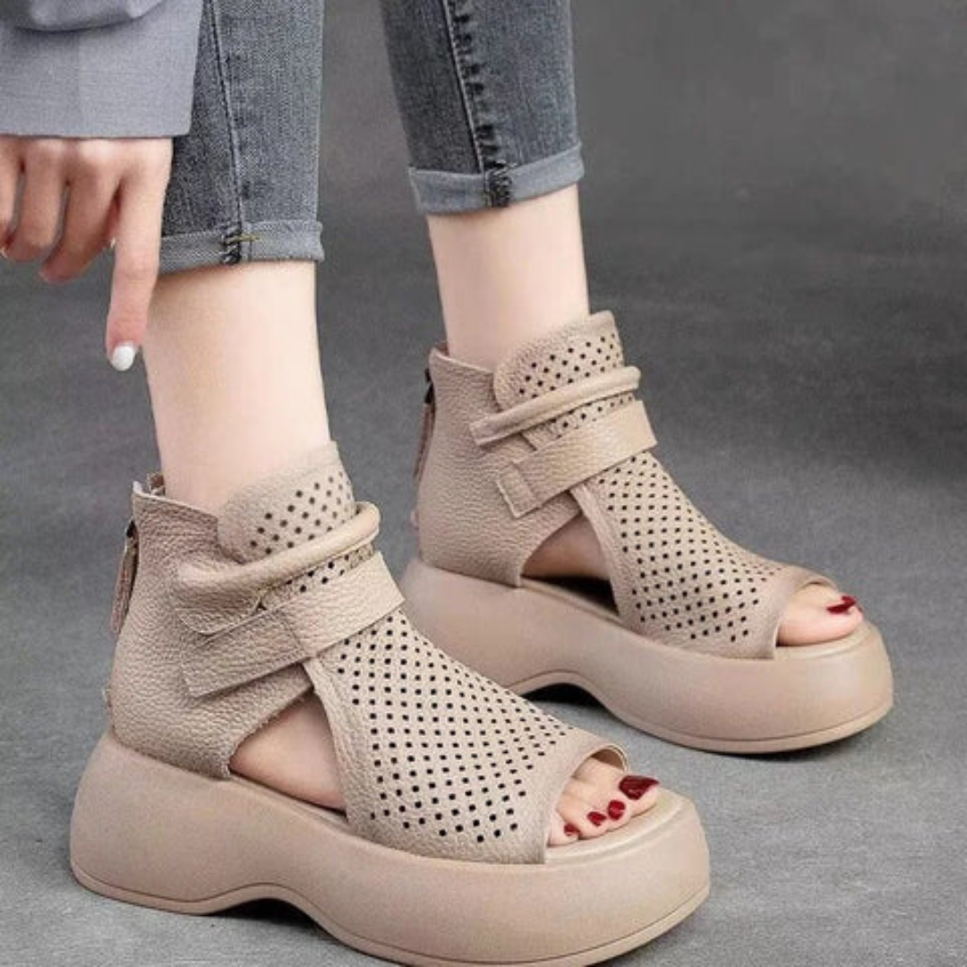 Federica - Zeitlose orthopädische Sandalen aus Leder
