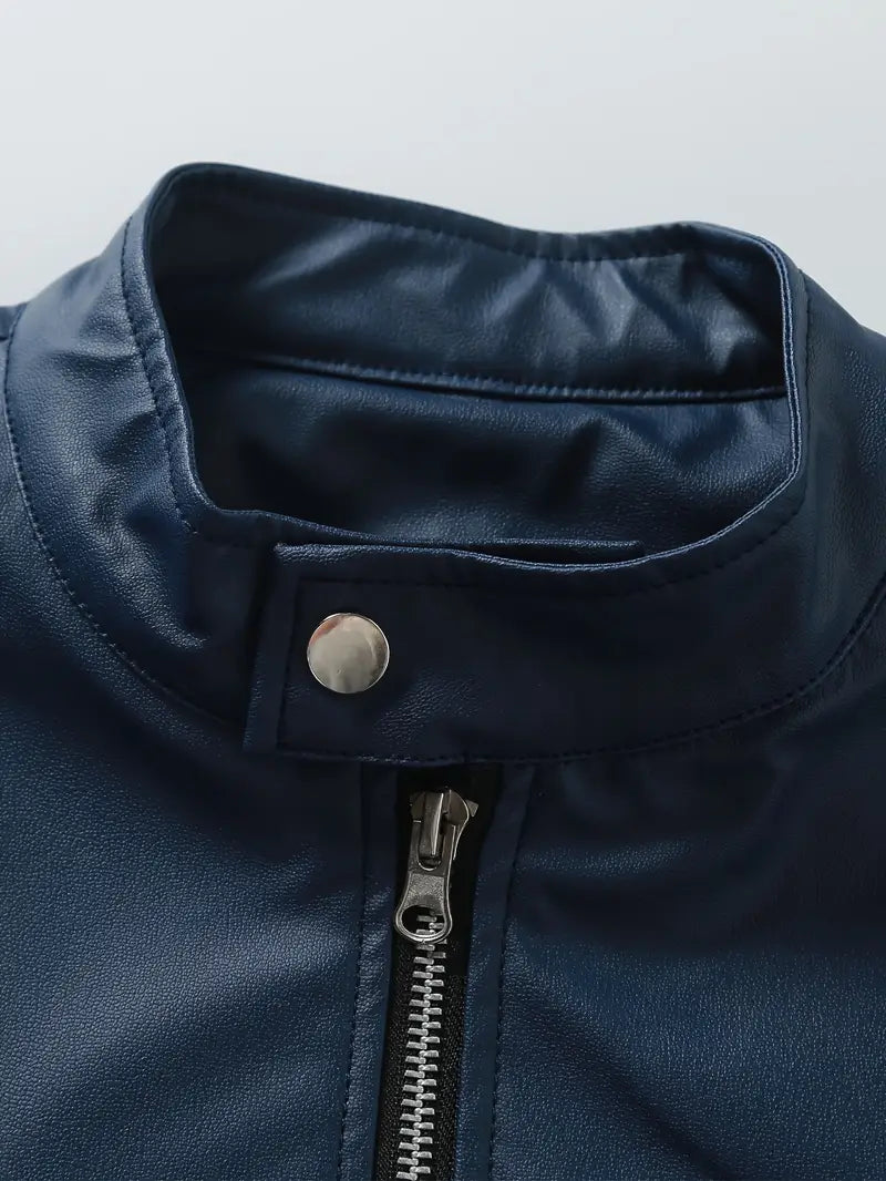 Zane™ - Blau Lederjacke