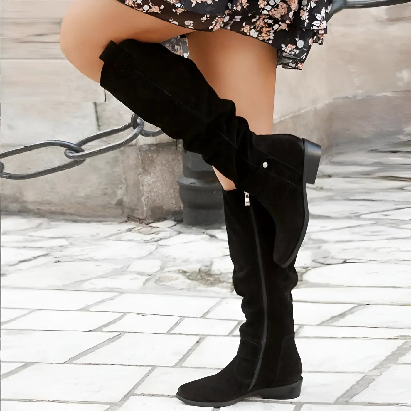 Marlene™ - Kniehohe Stiefel aus Wildleder