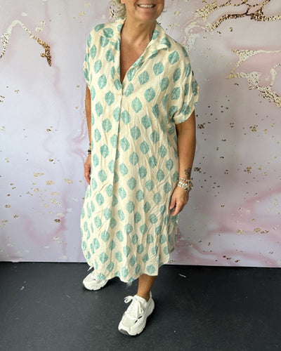 Liora™ - Lockeres Sommerkleid mit Reverskragen und kurzen Ärmeln