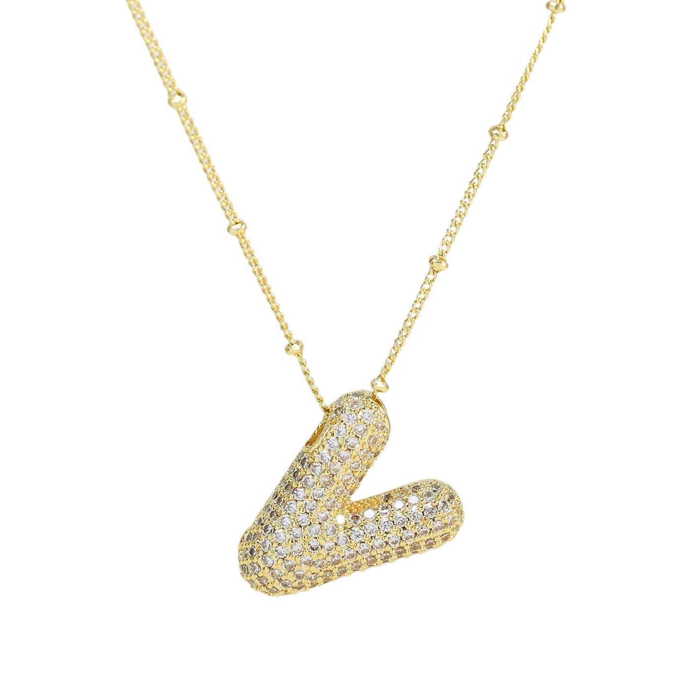 Karoline™ - Diamond Bubble Letter Halskette