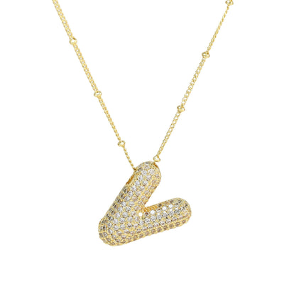 Karoline™ - Diamond Bubble Letter Halskette