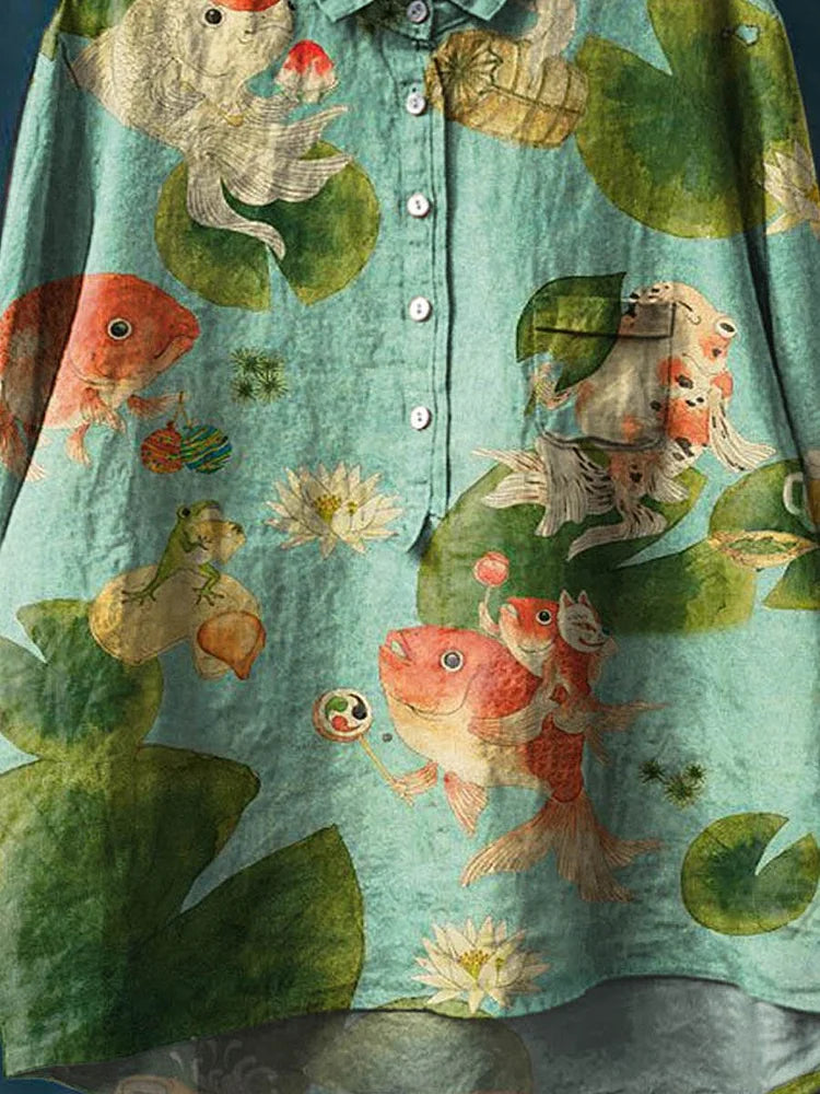 Rosie™ - Fisch-Kunst-Shirt