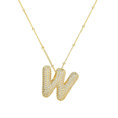 Karoline™ - Diamond Bubble Letter Halskette