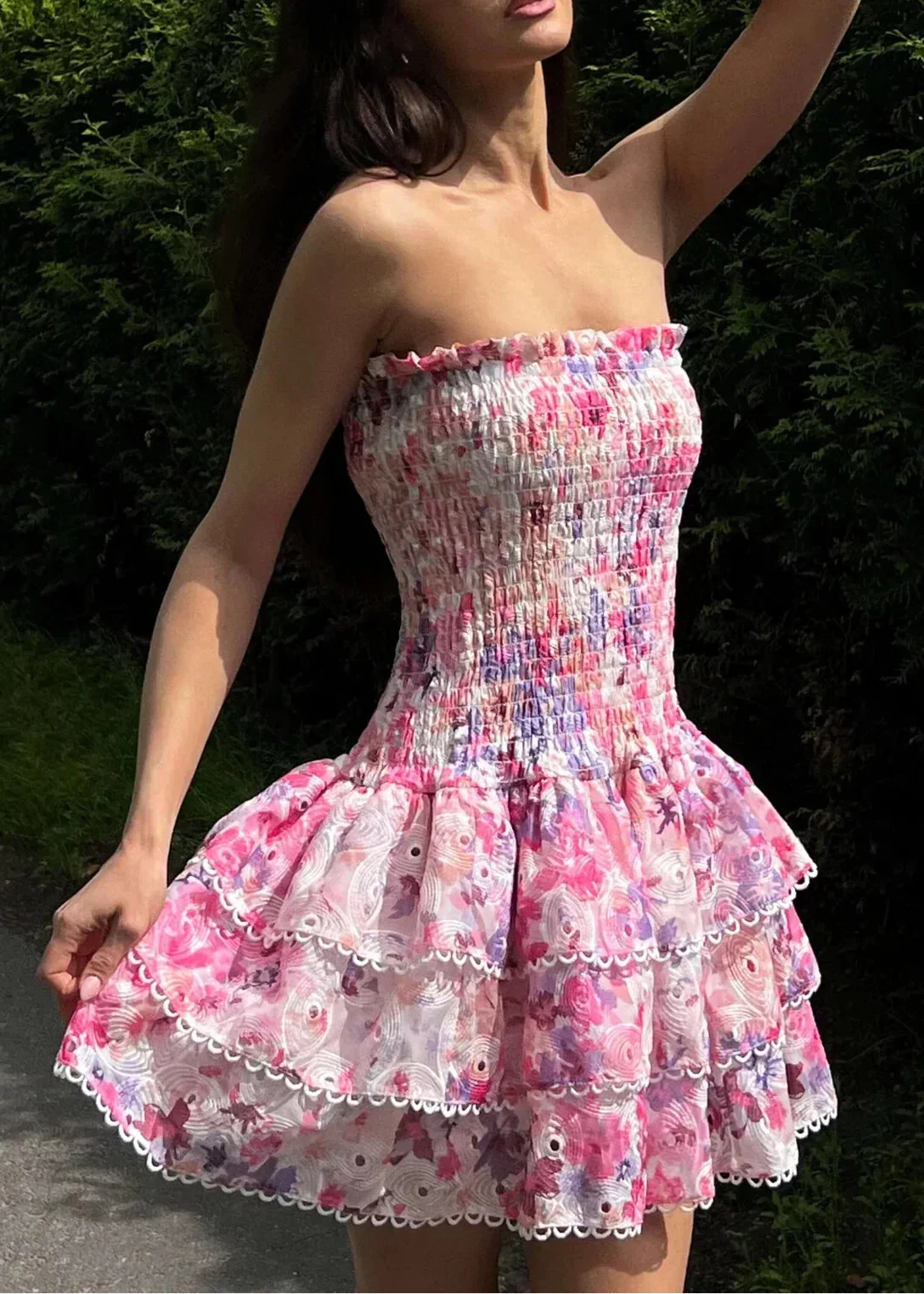 Lotta™ - Trägerloses Blümchenkleid