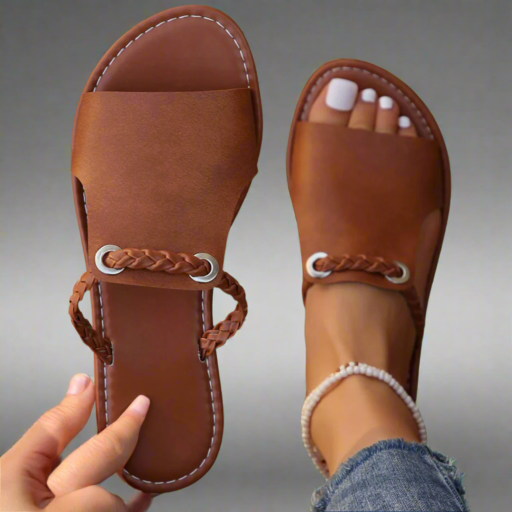 Katelina | Handgefertigte flache Sandalen für Frauen
