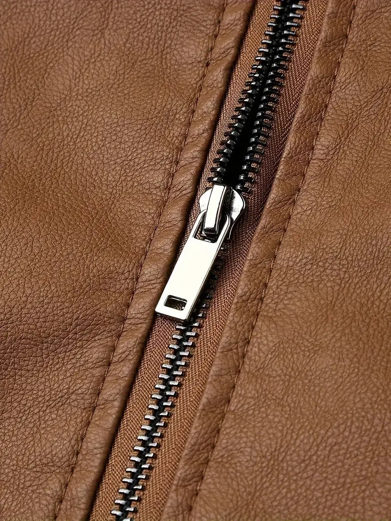 Rex™ - Braun Lederjacke