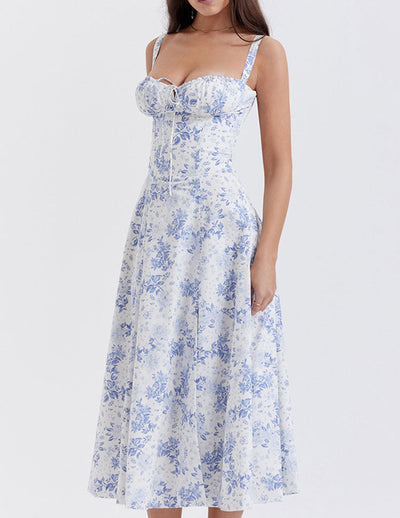 Flora™ - Taillenformendes Blumen-Sonnenkleid