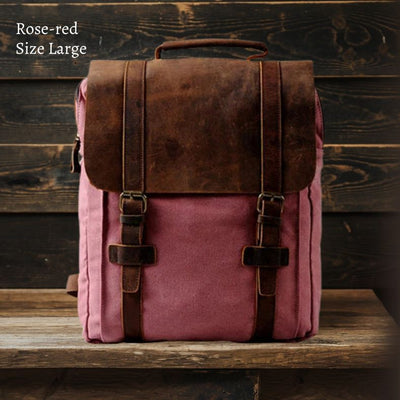 Harlan | Fashion Canvas Leder Schulranzen